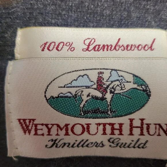 Weymouth Hunt ~ Sz L ~ Lambs’ Wool ~ Cardigan/Sweater ~ Excellent/New ConditIon - Picture 7 of 7